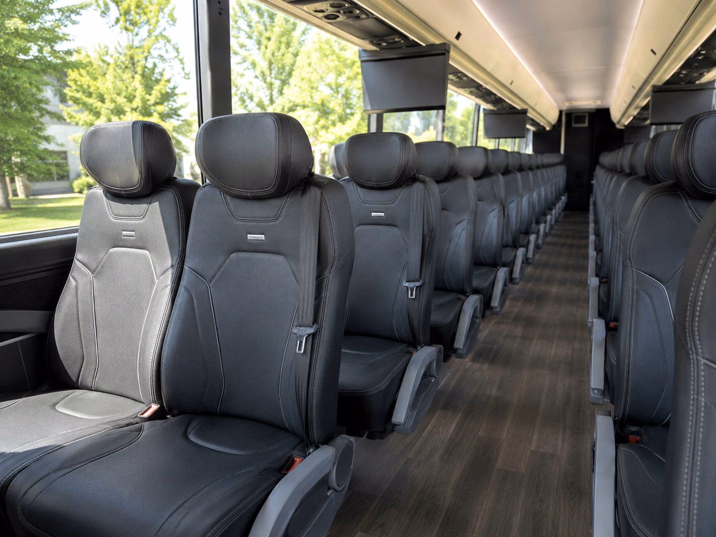 billings charter bus interior