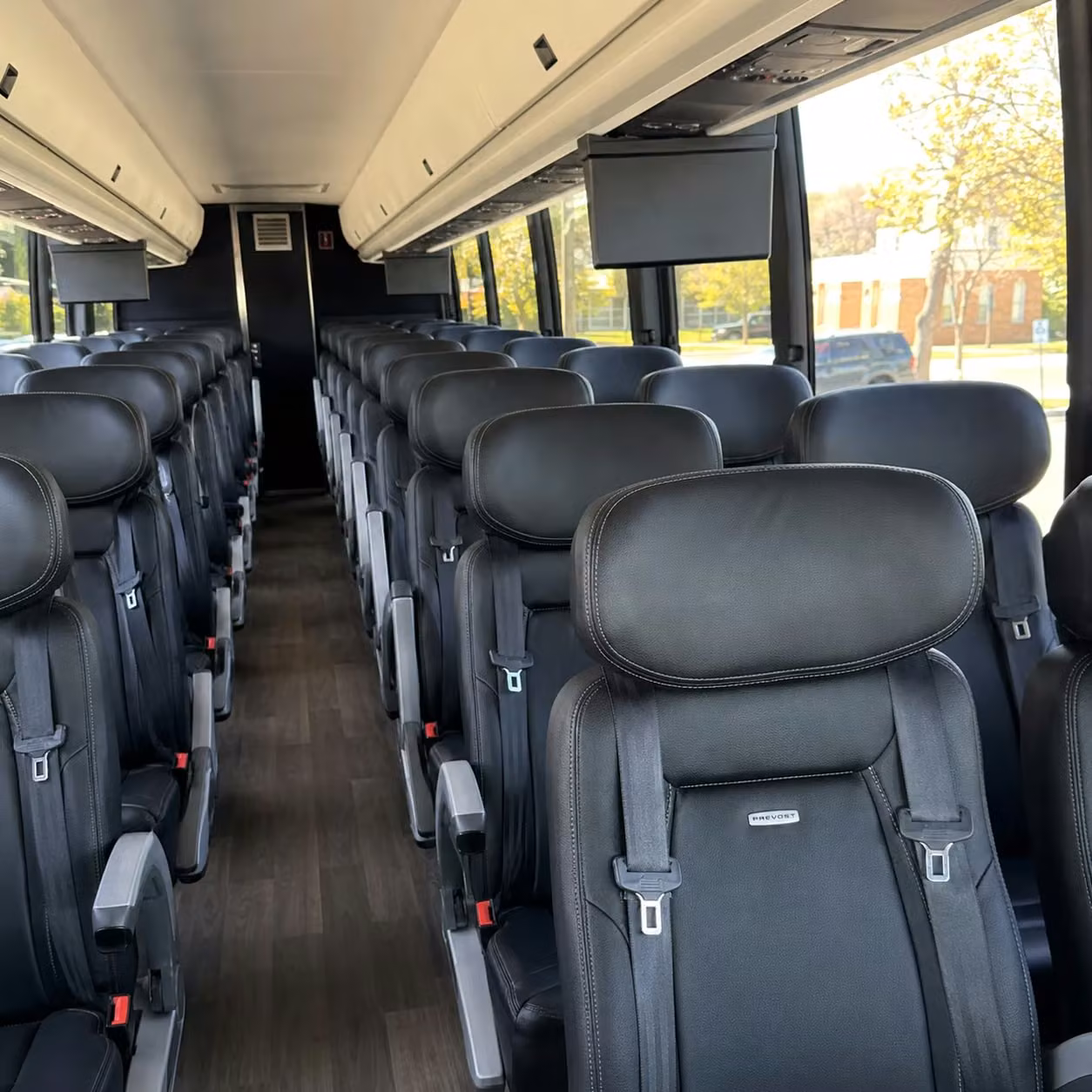 billings charter bus rental interior